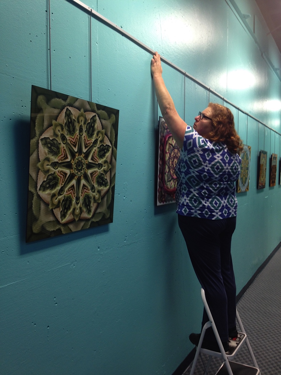 Hanging my work at the Federation