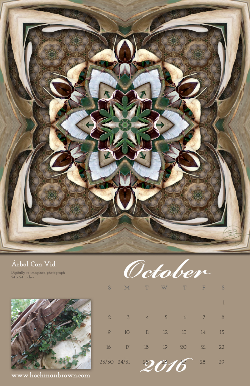 Calendar page for October 2016 from Karen Hochman Brown